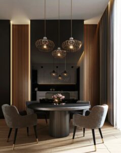 dark dining room